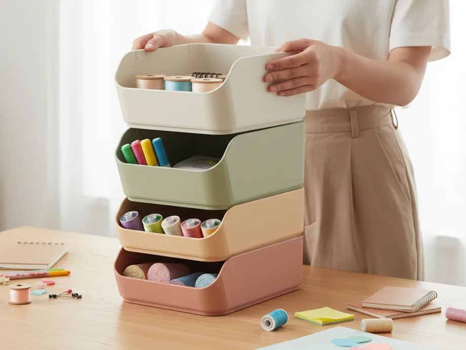 Minimal stackable 3D printable storage container models